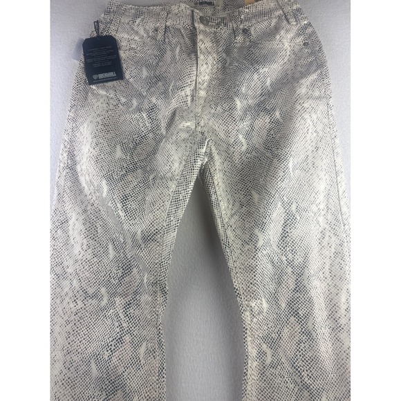 Rock & Roll Denim Women's High Rise Flare Snake Print Jeans 28x32 - Picture 2 of 12